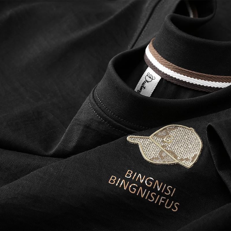 Europski stil, lagani luksuz, tanka ice-silk tkanina s nalikom lanu, muška majica s kratkim rukavima, ljeto 2026, casual prozračna, okrugli izrez