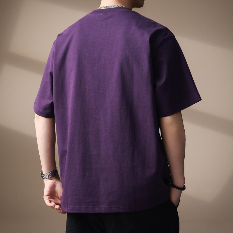 Muška pamučna majica, 300 g težine, američki retro stil, ljeto, kratkih rukava, široki kroj, streetwear, Dopamine top