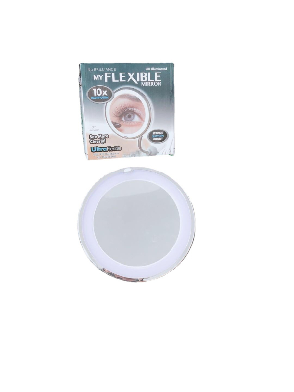 5x–10x nagyítású LED világítású sminktükör szívóval, keresztezett dizájnnal, fürdőszobához