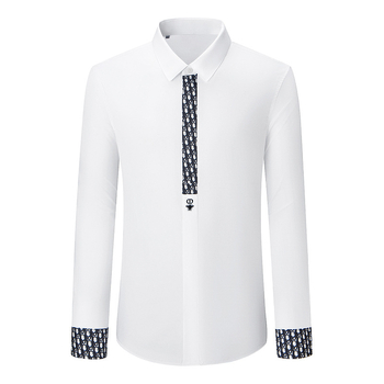 Muška košulja s dugim rukavima, korejskog stila, slim fit, casual poslovni komad za sve sezone