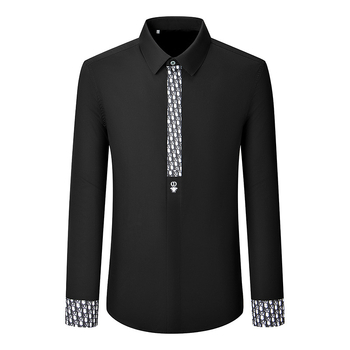 Muška košulja s dugim rukavima, korejskog stila, slim fit, casual poslovni komad za sve sezone