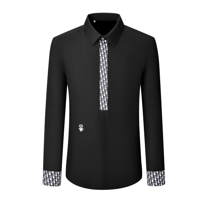Muška košulja s dugim rukavima, korejskog stila, slim fit, casual poslovni komad za sve sezone