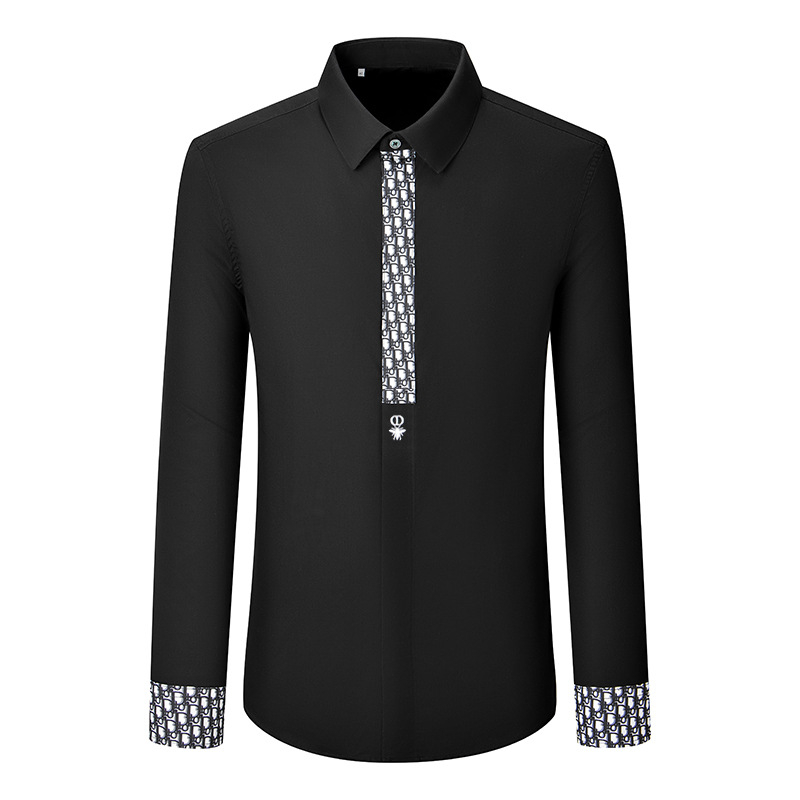 Muška košulja s dugim rukavima, korejskog stila, slim fit, casual poslovni komad za sve sezone