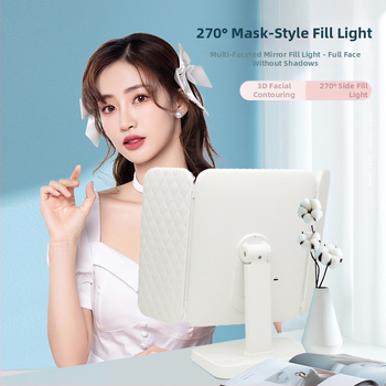 Új LED-es összecsukható sminktükör világítással és három tárolórekesszel