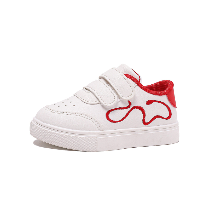 Klasične bijele tenisice za učenike, unisex, korejski casual stil za trčanje, s izvezenom jagodom i suncokretom