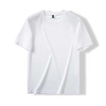 100s Pima pamuk T-shirt kratkih rukava, vrhunske kvalitete, ljeto, jednobojna boja, okrugli vrat, s vezenim uzorkom, udoban kroj, za muškarce