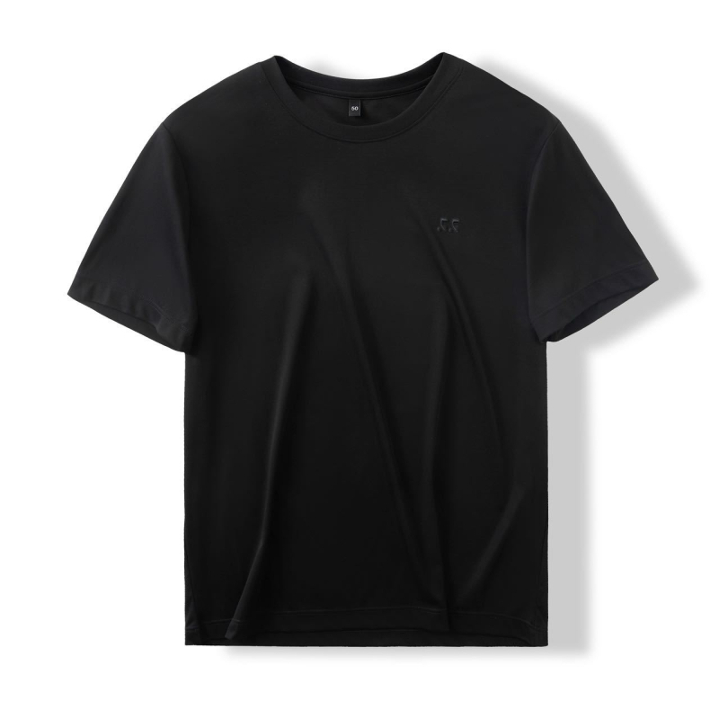 100s Pima pamuk T-shirt kratkih rukava, vrhunske kvalitete, ljeto, jednobojna boja, okrugli vrat, s vezenim uzorkom, udoban kroj, za muškarce
