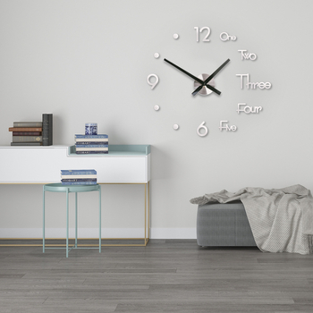 Ceas de perete DIY în stil european minimalist – fără găuri, autocolant de perete, silențios, pentru living, birou sau dormitor