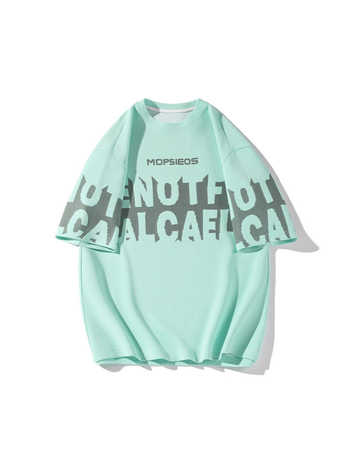 Muški T-shirt kratkih rukava u stilu Hongkonga, opuštena silueta, plus veličina, ljetni top