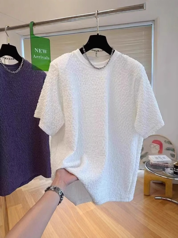 Muški T-shirt kratkih rukava za ljeto, korejski stil, slobodan kroj, hongkonški utjecaj streetweara