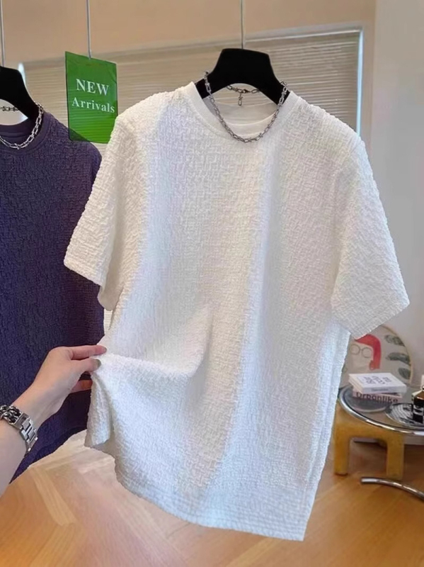Muški T-shirt kratkih rukava za ljeto, korejski stil, slobodan kroj, hongkonški utjecaj streetweara