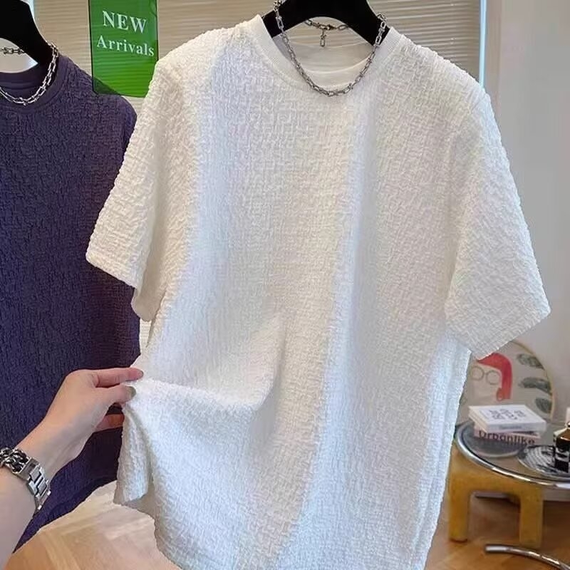 Muški T-shirt kratkih rukava za ljeto, korejski stil, slobodan kroj, hongkonški utjecaj streetweara