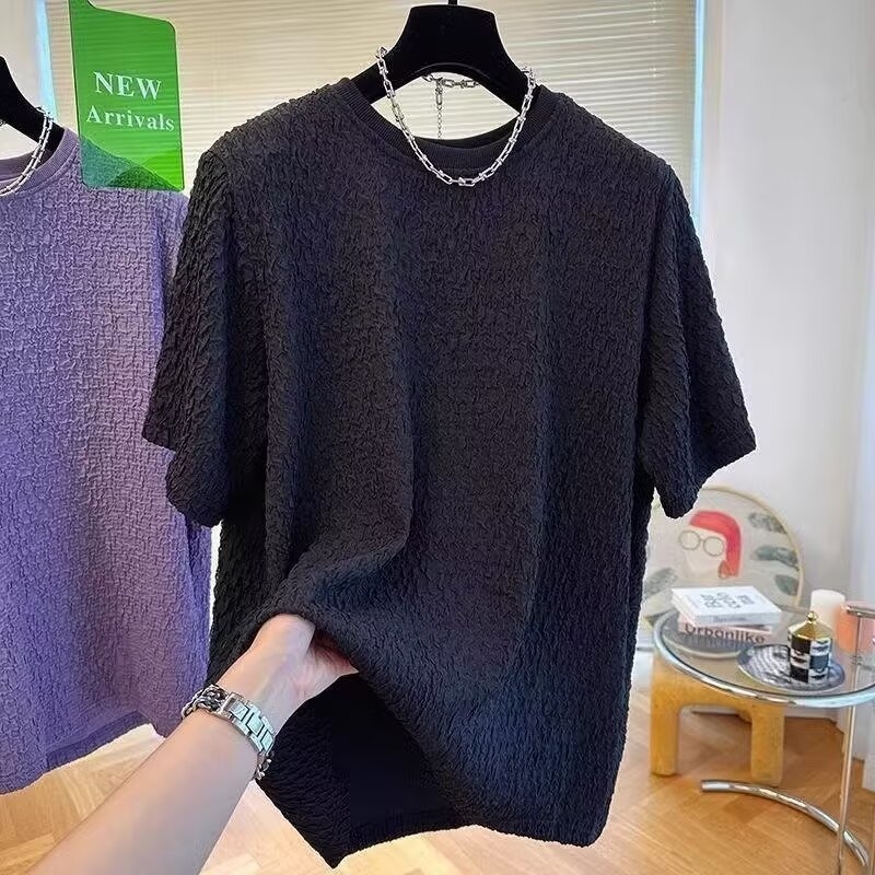 Muški T-shirt kratkih rukava za ljeto, korejski stil, slobodan kroj, hongkonški utjecaj streetweara