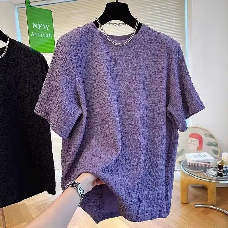 Muški T-shirt kratkih rukava za ljeto, korejski stil, slobodan kroj, hongkonški utjecaj streetweara