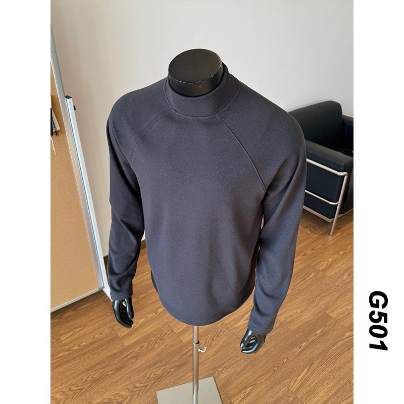 Muški dugih rukava T‑shirt Derong, jednobojni, proljeće–jesen 2024, okrugli izrez, Raglan rukavi, osnovni sloj