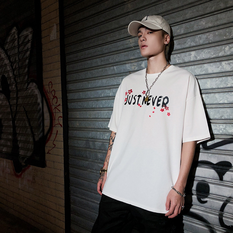 Muška ljetna majica s kineskim stilom i crane motivom – opušten kroj, kratki rukavi, streetwear
