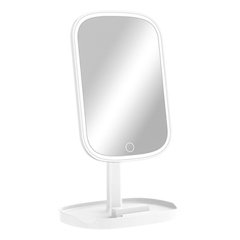 LED asztali sminktükör világítással és telefontartóval