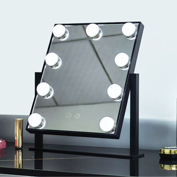 Hollywood LED ogledalo za šminkanje, stolno ogledalo s 9 LED lampicama, euro-američki stil