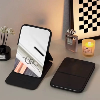 PU sklopivo ogledalo za šminku, putno, ručno, mini džepno ogledalo