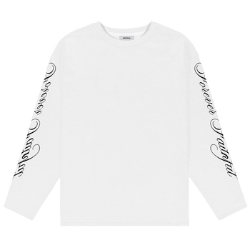 Férfi pamut hosszú ujjú póló betűk nyomásával, streetwear stílus, kerek nyakú