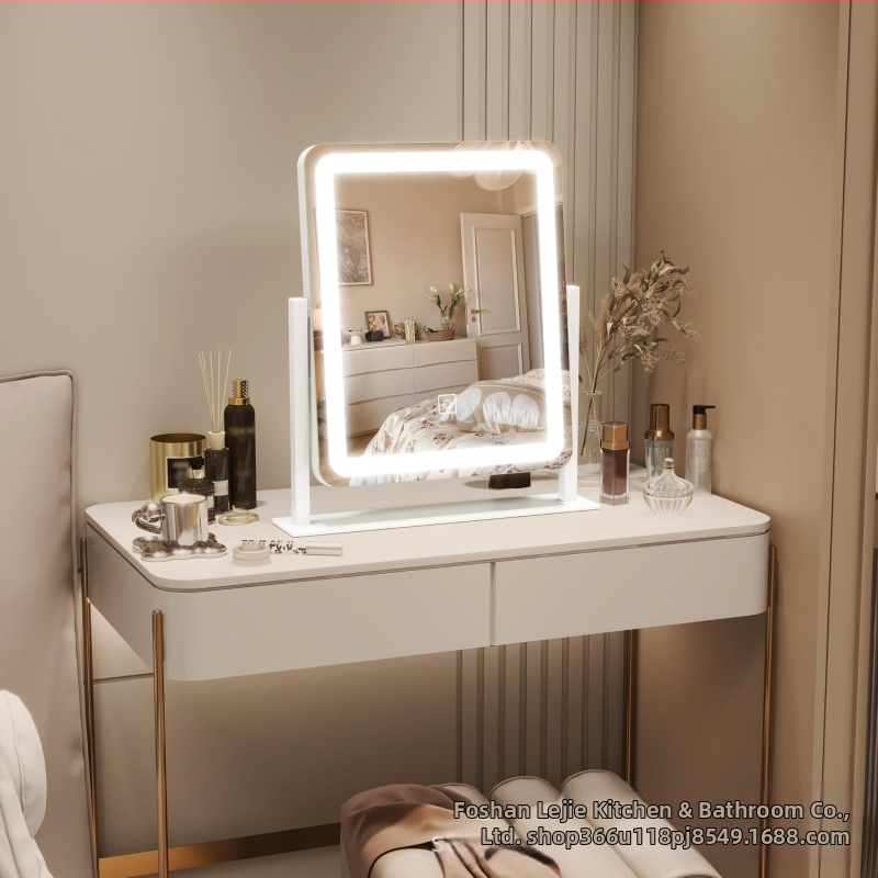 LED smink tükör világítással, asztali nagy sminktükör, Hollywood-stílusú