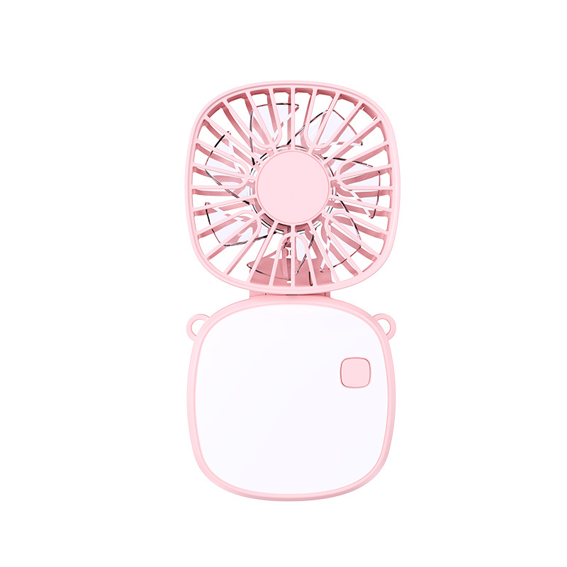 Ventilator za vrat s ogledalom za ljepotu, prijenosni za vanjsku upotrebu, USB