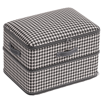 Kompresivna torba od Oxford tkanine s uzorkom Houndstooth za pokrivače i odjeću, vodootporna skladišna i putna torba