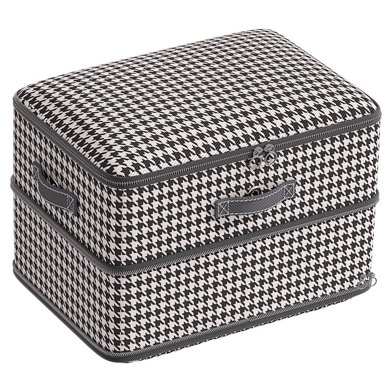 Kompresivna torba od Oxford tkanine s uzorkom Houndstooth za pokrivače i odjeću, vodootporna skladišna i putna torba