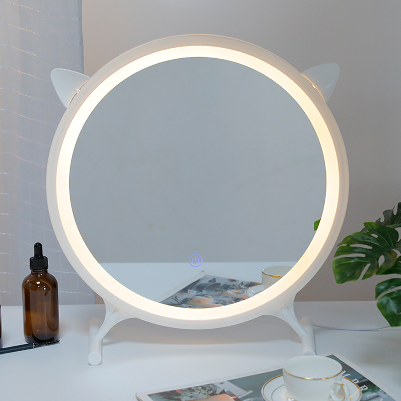LED stolno ogledalo za šminkanje s podesivim osvjetljenjem, Instagram stil, za spavaću sobu