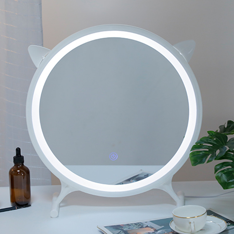 LED stolno ogledalo za šminkanje s podesivim osvjetljenjem, Instagram stil, za spavaću sobu