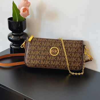 Geantă de damă din PU, crossbody cu lanț, mică, pătrată, imprimeu retro, versatilă pentru uz zilnic.