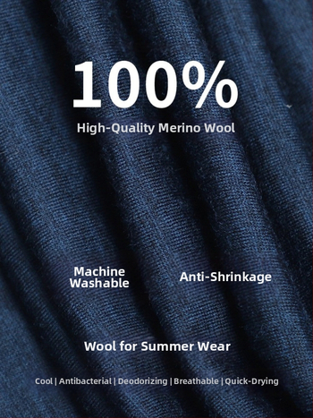 Tricou outdoor din lână Merino, uscare rapidă, pentru bărbați, vară, mânecă scurtă, pentru drumeții și alergare – H09