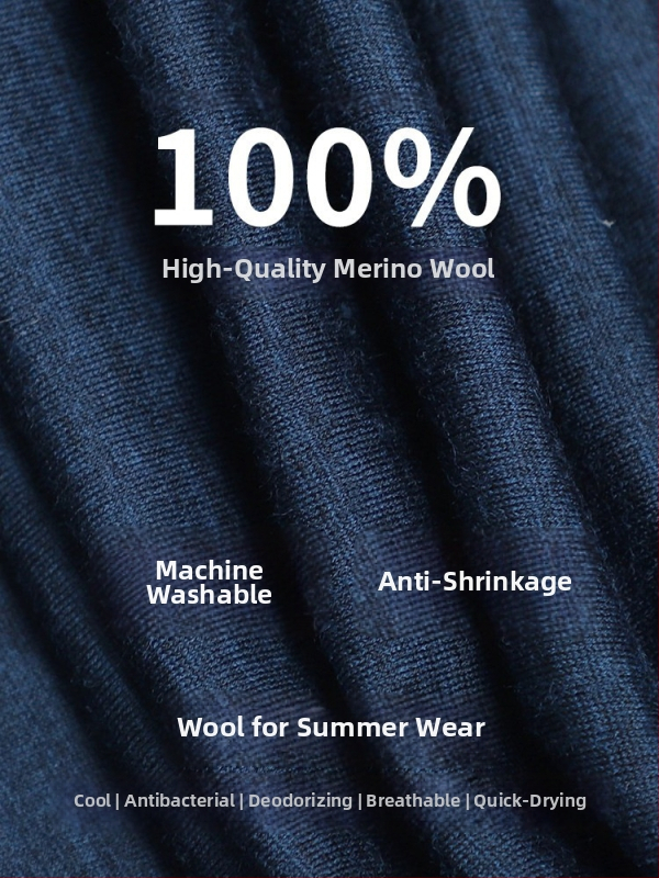 Tricou outdoor din lână Merino, uscare rapidă, pentru bărbați, vară, mânecă scurtă, pentru drumeții și alergare – H09
