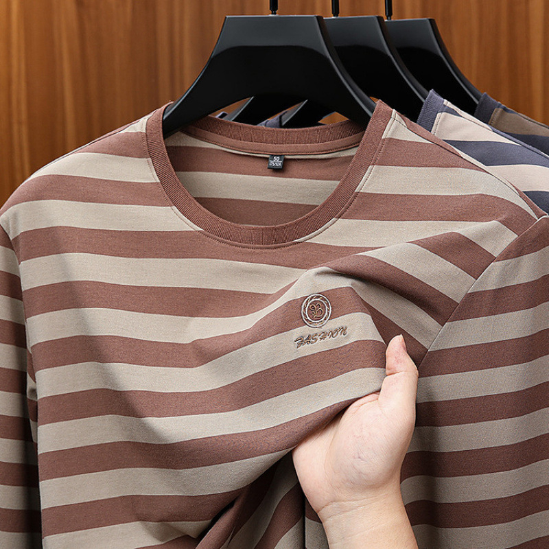 Unisex polo majica s prugama, dugi rukavi, klasičan okrugli vrat, uski kroj.