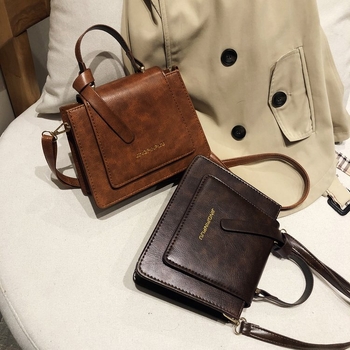 Ženska torbica za jesen-zimu u retro chic stilu, HK stil, teksturirana, mala kvadratna crossbody torbica