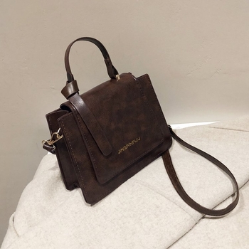 Ženska torbica za jesen-zimu u retro chic stilu, HK stil, teksturirana, mala kvadratna crossbody torbica