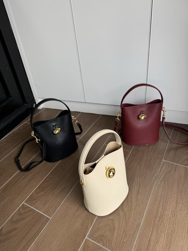 Mala kožna bucket torba s naramenicom, ženska torba, gradski stil