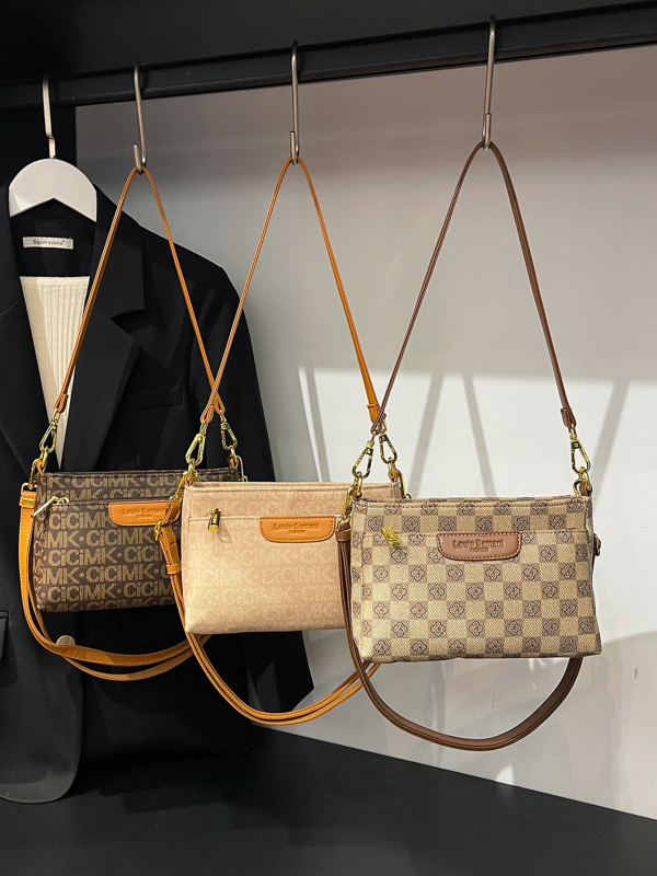 Ženska torbica preko ramena s otiskom u korejskom stilu, PU koža, lagani luksuz, crossbody torba za gradske prilike