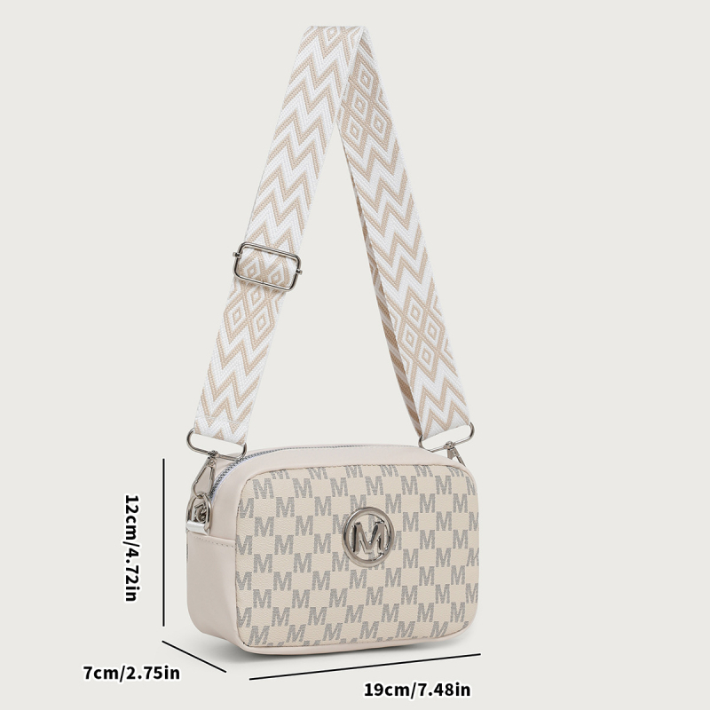 Ženska mini crossbody torbica u zapadnom stilu, 2025. retro otisak, moderna torba za rame sa širokim remenom