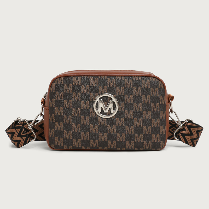 Ženska mini crossbody torbica u zapadnom stilu, 2025. retro otisak, moderna torba za rame sa širokim remenom
