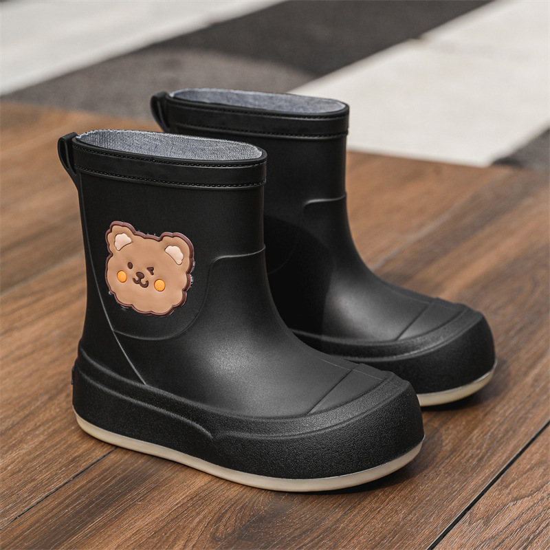 Dječje čizme za kišu s crtić uzorkom, unisex, PVC, protuklizne, za vanjske aktivnosti, kampiranje i školu