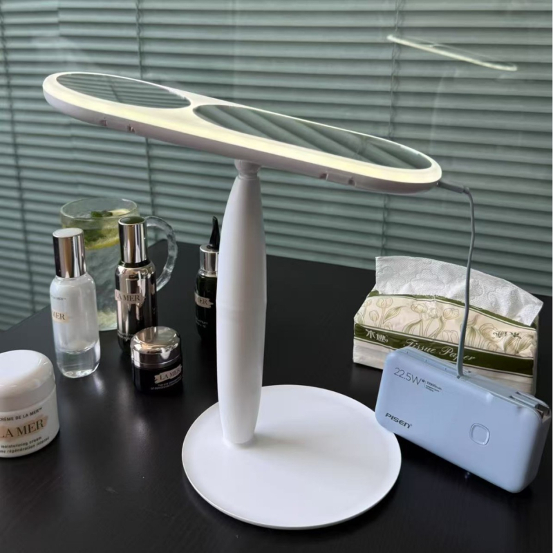 LED Καθρέφτης Μακιγιάζ με Φως Συμπληρωματικό, Φορητός Όρθιος Καθρέφτης Ομορφιάς για Γυναίκες, Τοποθέτηση σε Αυτοκίνητο