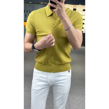Muška polo majica od Ice Silk, kratkog rukava, ljetni komad, uska kroj, crna, velika veličina