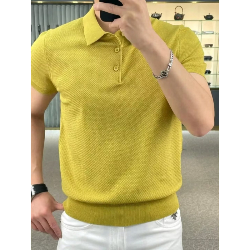Muška polo majica od Ice Silk, kratkog rukava, ljetni komad, uska kroj, crna, velika veličina