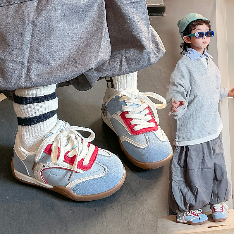 Djeca patike u korejskom stilu s bojama blokova, inspirirane Converse, proljeće 2026, antisklizne udobne sportske tenisice s mekanim potplatom, unisex