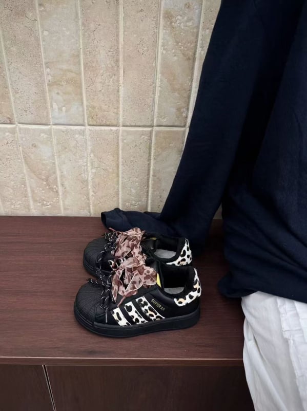 Dječje zimske tenisice s leopard uzorkom, Velcro zatvarač, protuklizna potplat, unisex