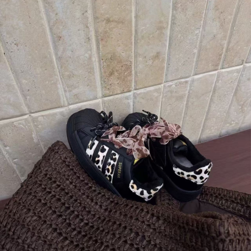 Dječje zimske tenisice s leopard uzorkom, Velcro zatvarač, protuklizna potplat, unisex