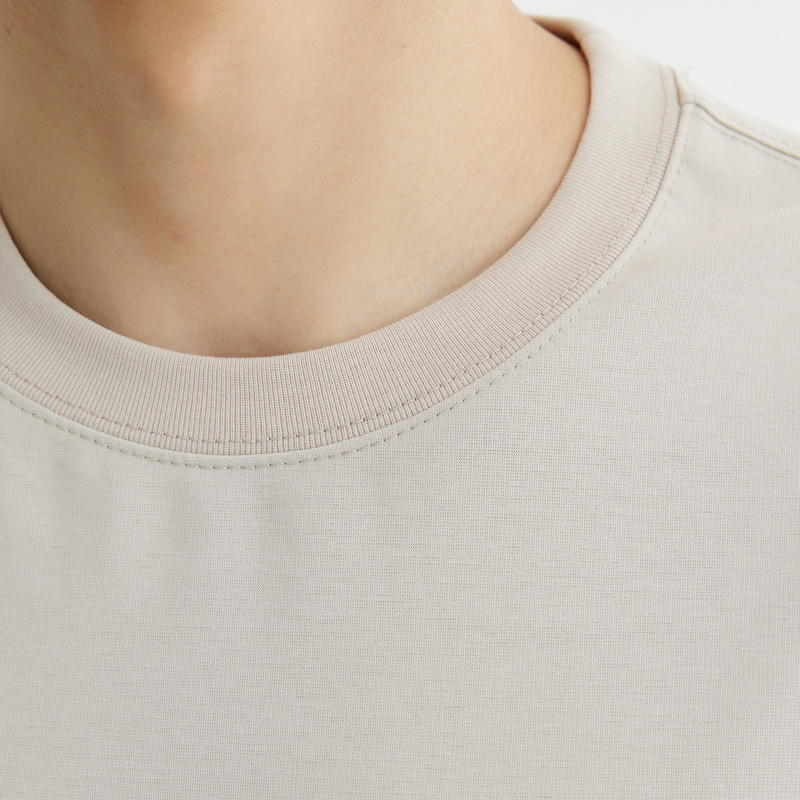 Férfi gyorsan száradó T‑shirt jég-selyem pamut patchwork rövid ujjú, nyár 2026