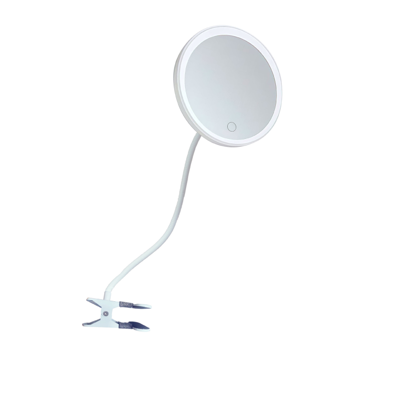 Clip-on make-up ogledalo s LED svjetlom, stolno u studentskoj sobi, ogledalo ljepote, punjivo