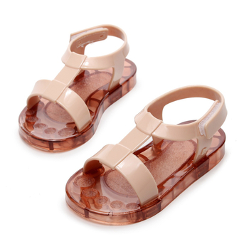 Unisex dječje jelly sandale u Melissa stilu, ravna podloga, Velcro remen, mekana podloga, ljetne plažne cipele